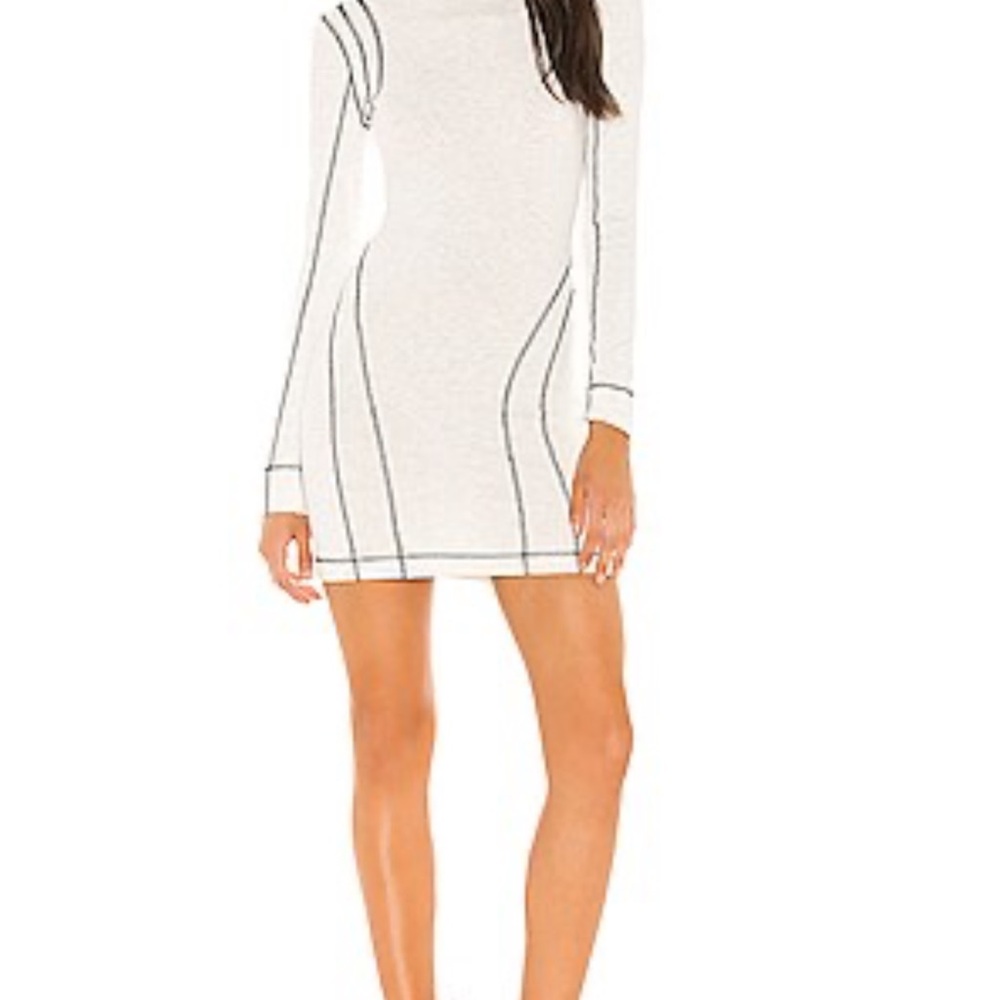 NWT Superdown Jaylyn Mock Neck Mini Dress in grey size small SOLD OUT